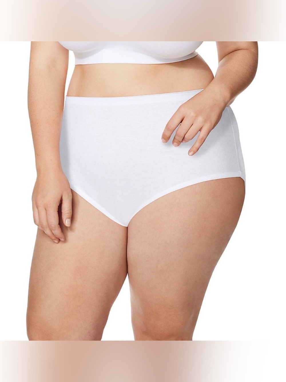 Hanes Just My Size Cotton Tagless Briefs White Size 14 Size 6X Six Pairs